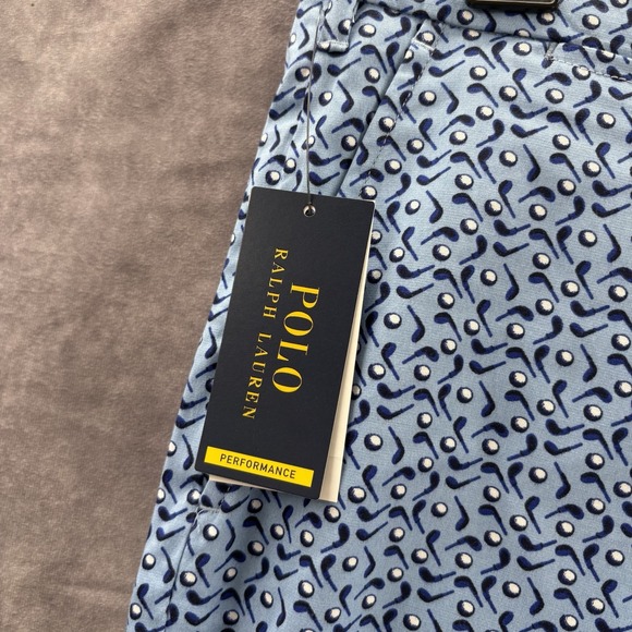 Polo Ralph Lauren Shorts‎ Mens 36 Performance Blue Golf Tailored Fit Print Loud - Picture 1 of 8